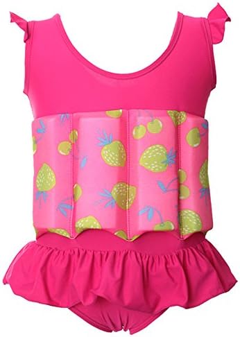LIKEOUT Girls One-Piece Float Swimsuit, Floating Swim Vest Young Swim Learner Buoyancy Aid