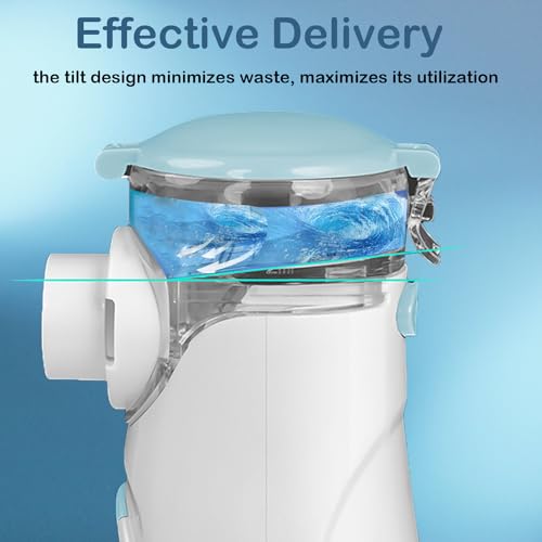 Mayluck Portable Nebulizer Machine - Ultra Quiet Mesh Inhaler With LED Display For Kids & Adults