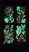 Premium Glow in the Dark Tattoos Glowing Temporary Tattoo Shimmer Gold Temporary Fake Jewelry Fluorescent Tattoos 4 Sheets