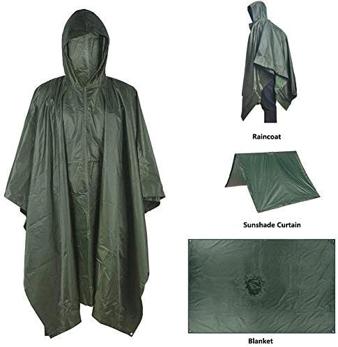SIUONI Rain Poncho,Waterproof Raincoat with Hoods Rain Poncho for Outdoor Activities Men,Women