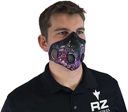 RZ Dust/Pollution Mask Bonus Pack w/5 Laboratory Tested Filters, Model M1, Bound, Size LARGE