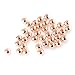BEADNOVA 500pcs 3mm Rose Gold Plated Smooth Brass Metal Round Beads with Container for Jewelry Making