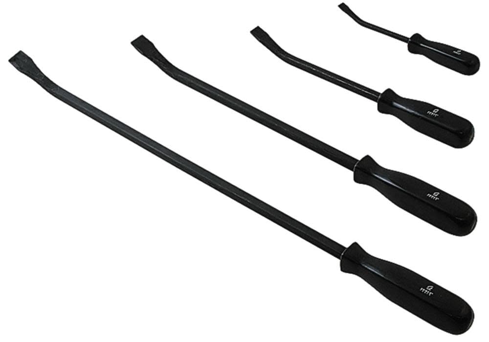 SUNEX Tools 9704 Pry Bar Set with Ergonomic Handles, 8" - 24", 4-Piece