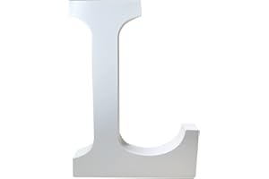 BENMACHU Wooden Letters L,8 Inch Big Wooden Alphabet Letters Unfinished Large Standing Letters Design for Wall Desk Decor,Party, Home Sign Board Decoration