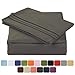 TASTELIFE 105 GSM Deep Pocket Bed Sheet Set Brushed Hypoallergenic Microfiber 1800 Bedding Sheets(Dark Grey,Queen)