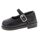 Jili Online 1 pair Fairy Leather Buckle Shoes for 1/4 BJD AOD DOD MSD Luts Dolls Clothes Accessory Black
