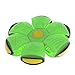 NDJK Flying UFO Flat Throw Disc Ball With LED Light Soft Kids Outdoor Game(Green)
