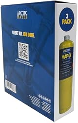 Arctic Hayes Pack 3 Map X Gas Canisters 400g Each Brazing Torch Fuel view 3