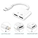 Headphone Jack Splitter Adapter AUX Audio and Charger Charging and Audio sync Cable for iPhone Adapter for iPhone Headset Compatible Accessory Connector for iOS 12thumb 1