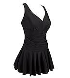 NINEWE Women's Plus-Size Swimsuit Shaping Body One Piece Swimdress Swimsuits Swimwear