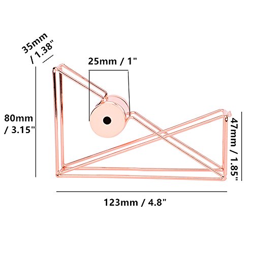 MEI YI TIAN Rose Gold Desktop Tape Dispenser Wire Metal Tape Holder for Office 1 Inch Core Brighten Up Your Desk and Office