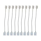 AspenTek 10mm Wide White LED Strip Light Connector Adapter 4 Pin Connector for Connecting 3528 5050 RGB LED Light Strips and 44key/24key Wireless Infrared Controller, No Need Welding,10 Pack