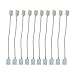 AspenTek 10mm Wide White LED Strip Light Connector Adapter 4 Pin Connector for Connecting 3528 5050 RGB LED Light Strips and 44key/24key Wireless Infrared Controller, No Need Welding,10 Pack