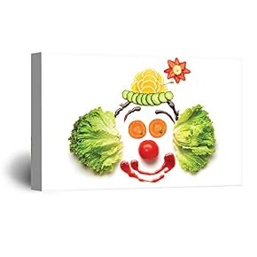 wall26 Canvas Wall Art Funny Colorful Fruits Print...