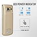 Galaxy S7 Edge Battery Case,Accerzone External Rechargeable Power Bank 5200mAh Protective Portable Slim Backup Charging Case with Kickstand for Samsung Galaxy S7 Edge(Not for S7) (Gold)