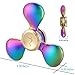 SYOURSELF Titanium Alloy Tri-Spinner Hand Fidget Toy +1 Replacement Stainless Steel Bearing-4-7min High Speed, Quiet EDC Focus Toy for Stress Relieve Anxiety Adult(Water Rainbow)