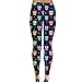 CowCow Womens Navy Tone Colorful Owls Pattern Leggings, Navy - M