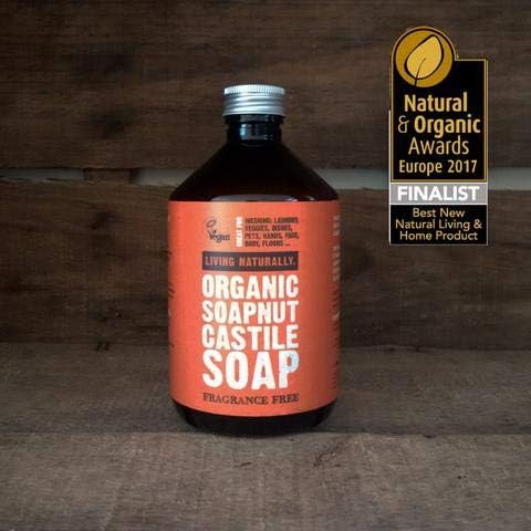 Living Naturally Organic Soapnut Castile Lavender Soap 500ml