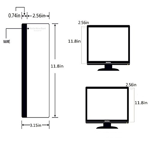 Goblin's Treasures Excelity Concise Monitor Message Board/Computer Monitors Side Panel/Notes Memo Board Message for Monitors,1Set (Left & Right) (Universal)