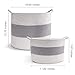 HAN-MM 5PCS Storage Baskets Woven Basket Cotton Rope Bin,Organizer for Baby Nursery Laundry Kid's Toy Beige