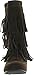 West Blvd Womens Lima Moccasin Boots 3-Layer Fringe Tribal Indian Winter Faux Suede Boots