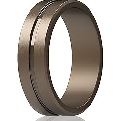 ThunderFit Men's Silicone Ring Rubber Wedding Band