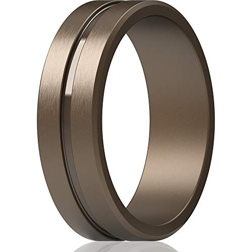 ThunderFit Men's Silicone Ring Rubber Wedding Band