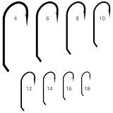 Mustad Nymph Hook 3906B Sproat Bend 3Xh 2XL Down Eye Fishing Terminal Tackle (50 Pack), Bronze, Size 8