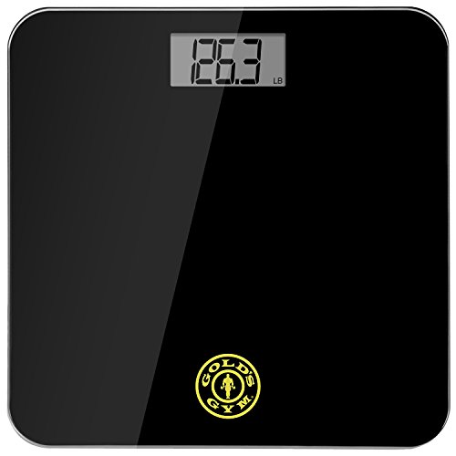 Gold’s Gym Digital Tempered Glass Bathroom Body Weight Scale Highly Accurate LBS or KG, up to 400 Pounds Non Slip, Portable, Black - Thumbnail 6