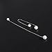 LOCHING Fashion Ice Flower Pearl 925 Sterling Silver Earrings Crystal Snowflake Long Line Earrings Earrings (Pearl)