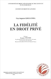 La  fidélité en droit privé