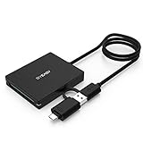 CFast Card Reader, BYEASY CFast 2.0 Reader via USB 3.0 or USB C Port, Portable Professional CFast Memory Card Reader with Thunderbolt 3 Port Using for Sandisk, Lexar, Transced, Atomos, Snoy Card More