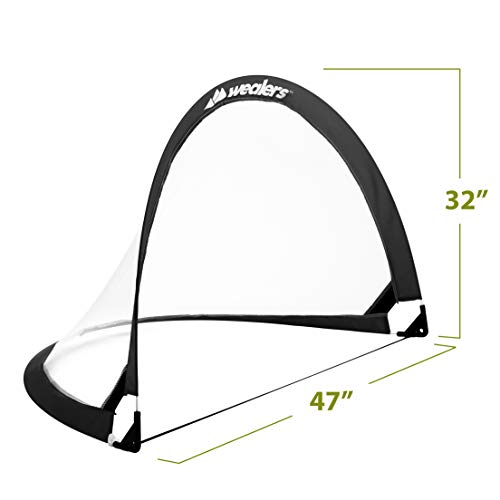 image for Wealers Collapsible Soccer Goal Set of 2 with Travel Bag - Ultra Porta