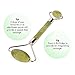 Jade Roller for Face Massage - jade face roller massager -anti aging- real jade roller face massager with 100% natural jade stone- beauty massager roller set for lymphatic drainage : by Gritture