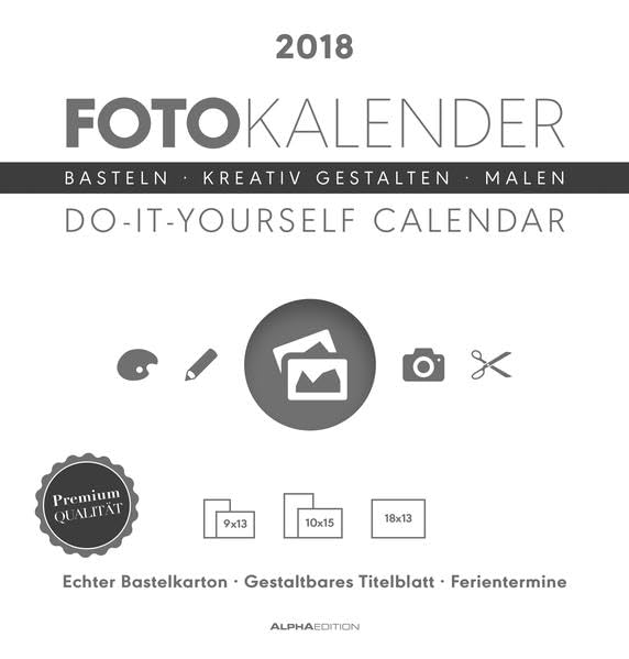 DIY Wall Calendar 2018 21 x 22 cm