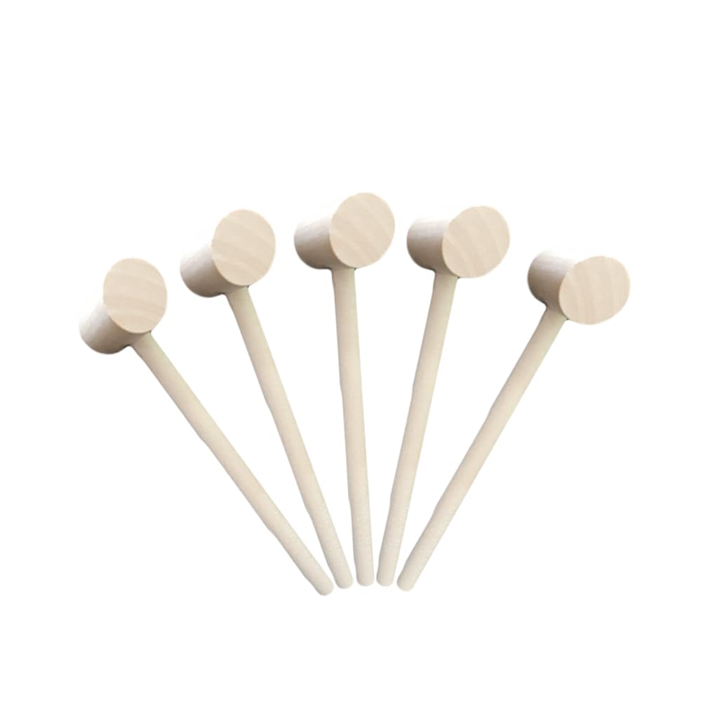 NUOBESTY 12pcs Wooden Mallets Small Hammer Mini Hammer Toys for Kids Children Educational Props