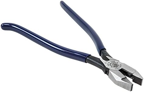 Ironworker Pliers, Spring Loaded Side Cutters for Rebar Cutting and Bending 9-Inch Long KLEIN TOOLS D201-7CST, Blue - Image 5