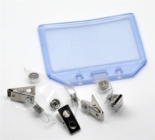 CKB LTD Pack of 50 ID Badge Clips Metal Crocodile Clips and Plastic Straps - Image 3