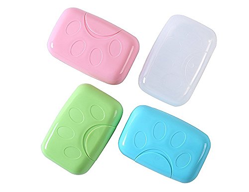 Efivs Arts Plastic Soap Case Holder Container Box Home Outdoor Hiking Camping Travel Set of 4 - Thumbnail 7