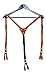 Leather suspenders prime, for men, 3 in 1 clips, snap hooks and buttons / gift box / real leather (Tan)