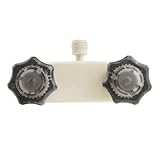 RV / Mobile Home Shower Faucet With Top Threaded Diverter - Parchment Finish