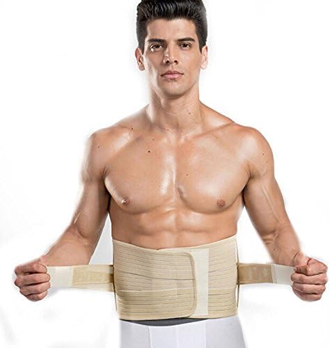Waist Support Lumbar Belt Back Braces Four Steels Breathable Treatment of Disc Herniation Lumber Muscle Strain Beige (XL)