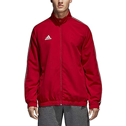 adidas Men's Core 18 Presentation Jacket, Power Red/White, Medium