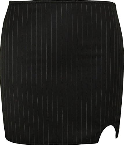 Discreet Tiger High Waisted Pinstripe Skirt M
