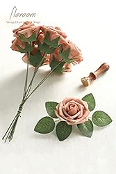 Floroom Artificial Flowers 25pcs Real Looking Warm