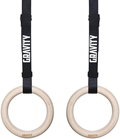 Gravity Fitness Anillos de Gimnasia de Madera-Anillos de Gimnasio ...