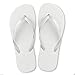 White Flip Flops, 48 Pairs Wholesale, Men Women Kids, Beach, Party, Wedding (White)