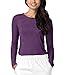 Adar Womens Comfort Long Sleeve T-Shirt Underscrub Tee - 2900 - Heather Eggplant - XL