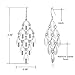 IDoy 925 Sterling Silver Hook Large Diamond-Shape Chandelier Tiered Drop Earrings for Women
