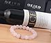OKIKO Womens Chakra Bracelet Matte Rose Quartz Healing Power Boho Gemstone Charm Handmade Jewelry